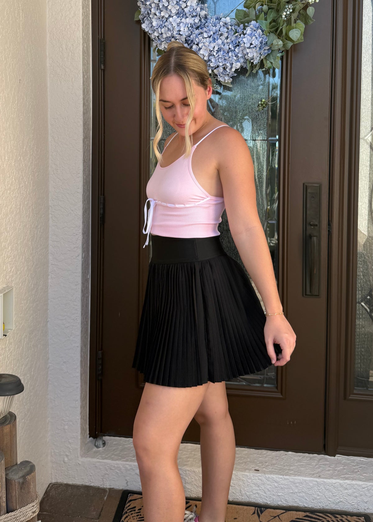 *FINAL SALE* Pleated Active Skirt - Black