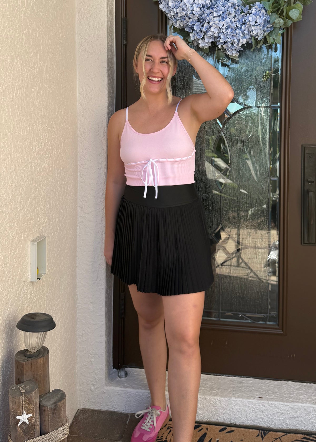 *FINAL SALE* Pleated Active Skirt - Black