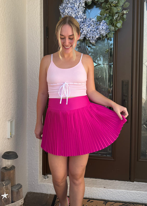 Pleated Active Skirt - Pink