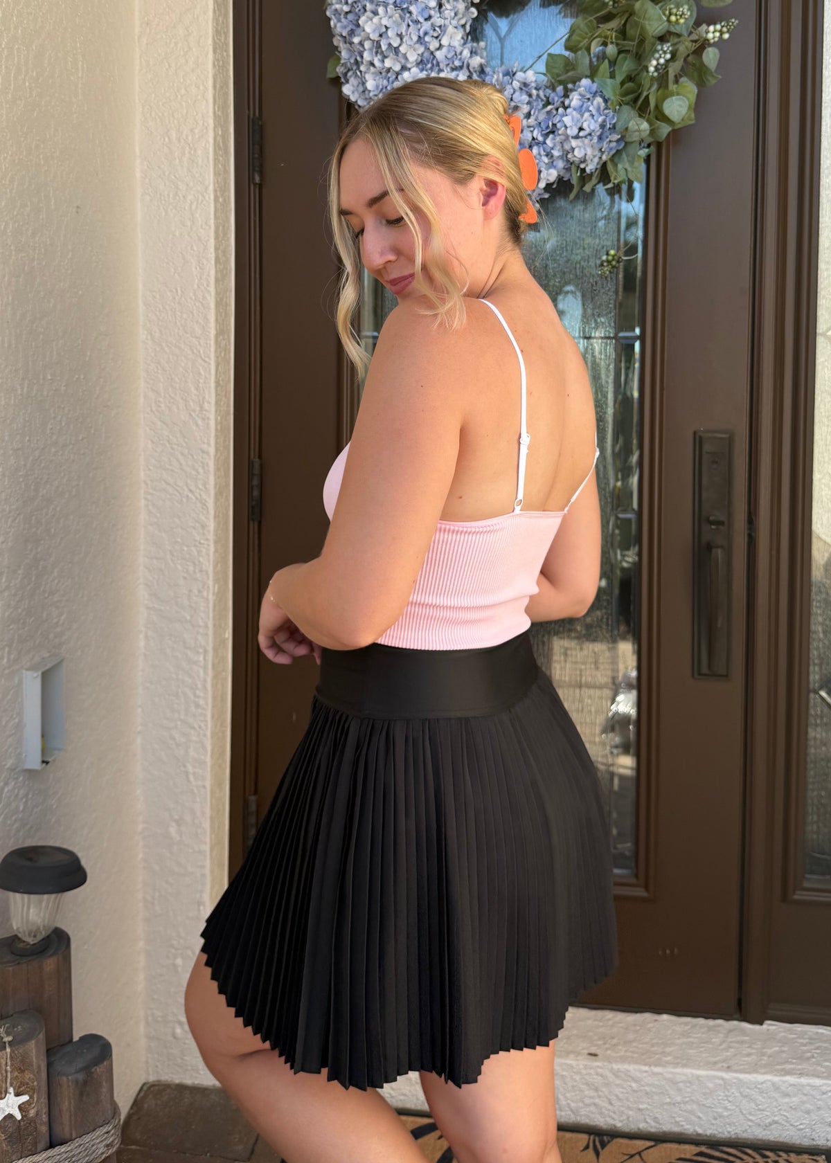 *FINAL SALE* Pleated Active Skirt - Black