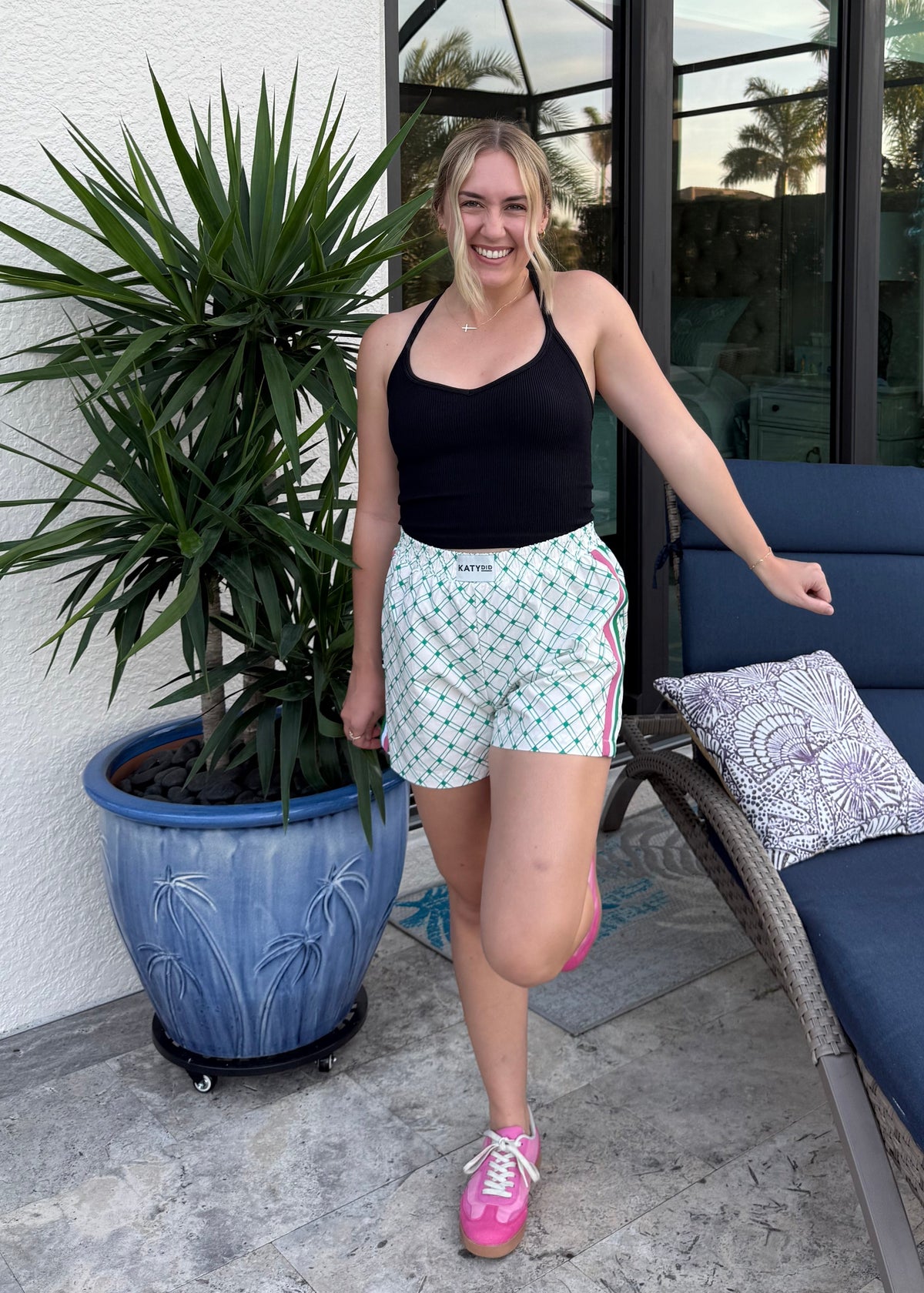 Pink & Green Shorts