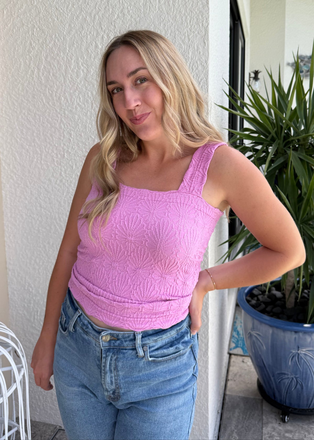 Fuchsia Floral Tank