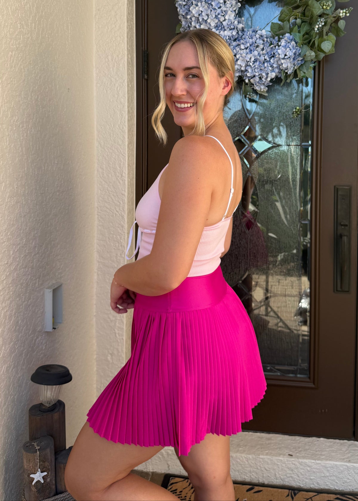 *FINAL SALE* Pleated Active Skirt - Pink