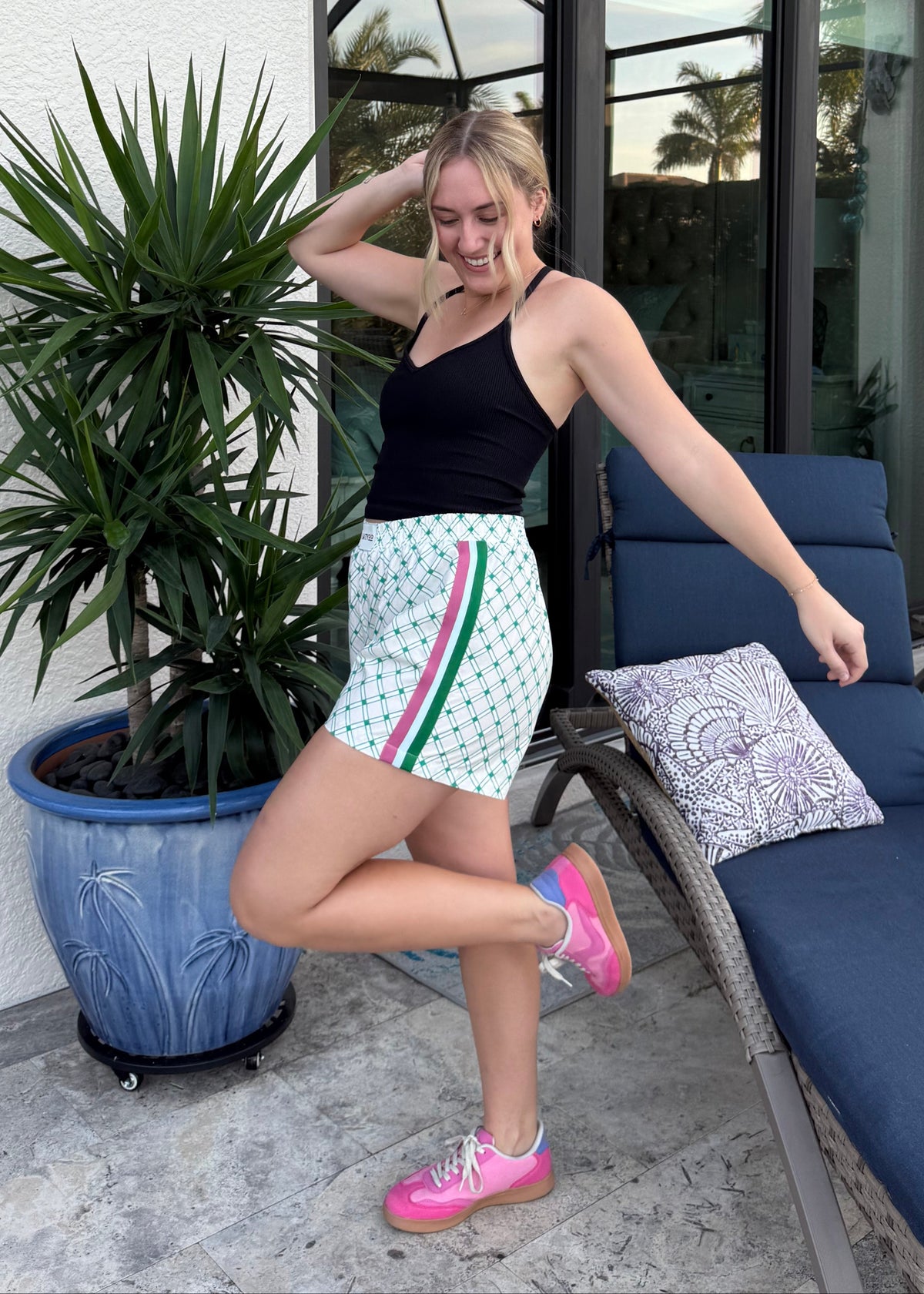 Pink & Green Shorts