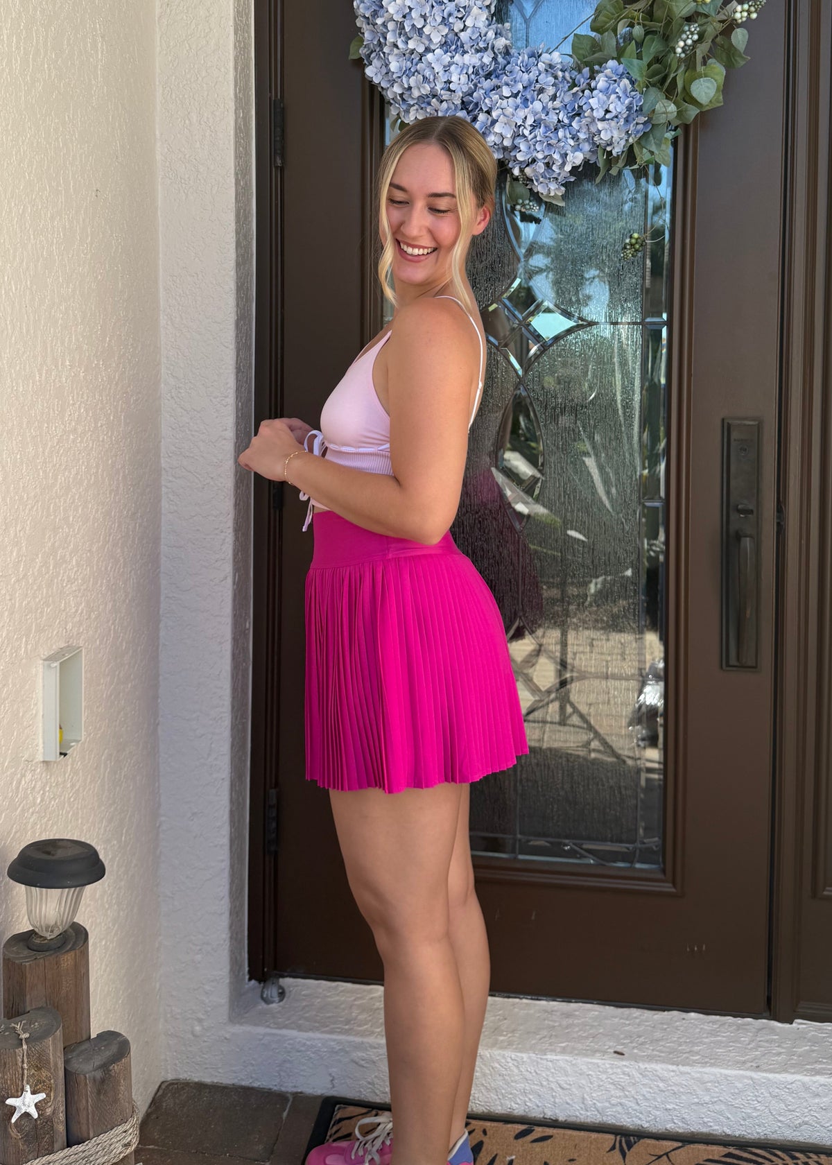 *FINAL SALE* Pleated Active Skirt - Pink