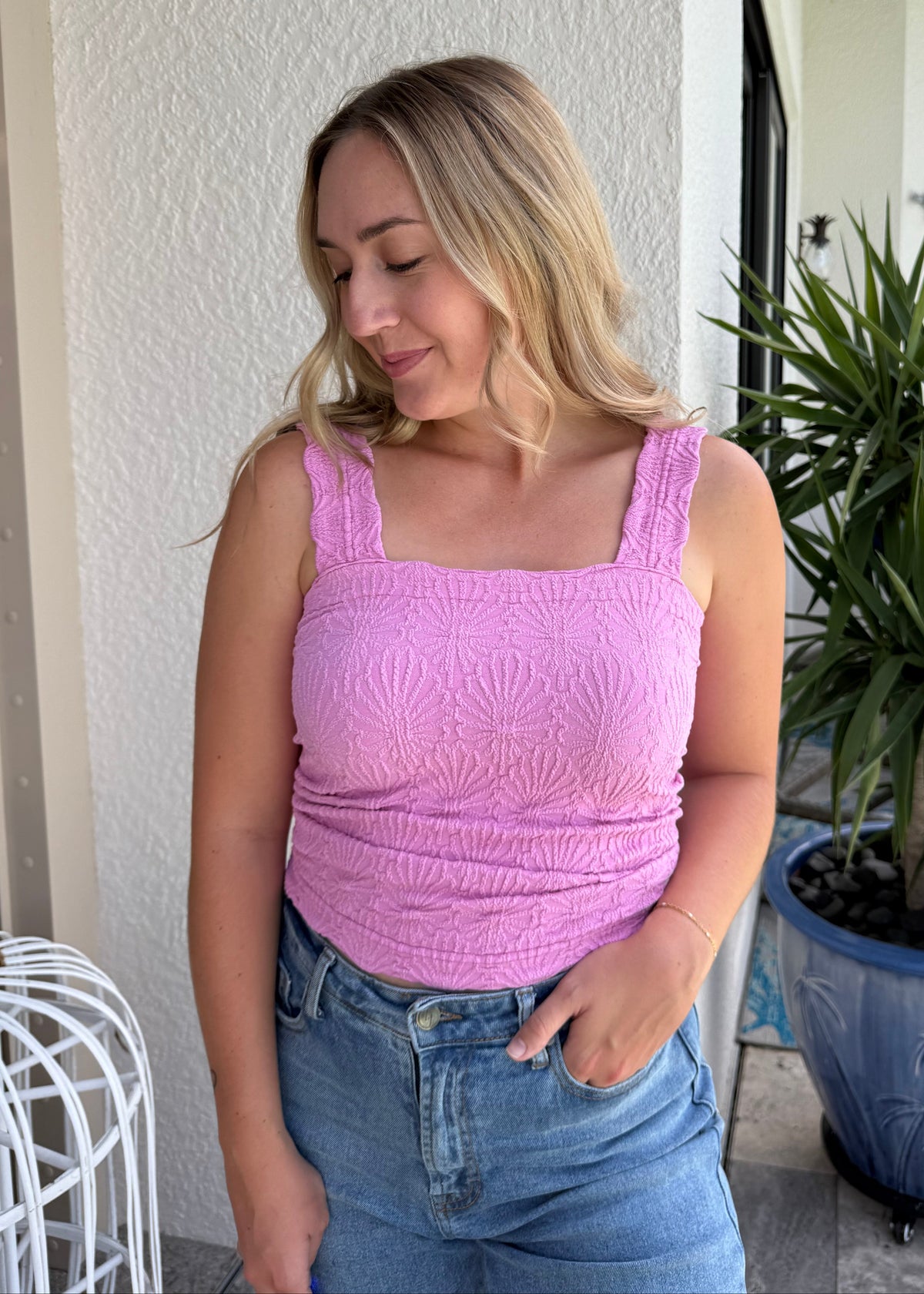 Fuchsia Floral Tank