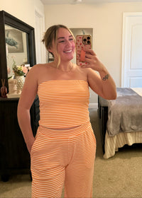 Orange Creamsicle Stripe Set