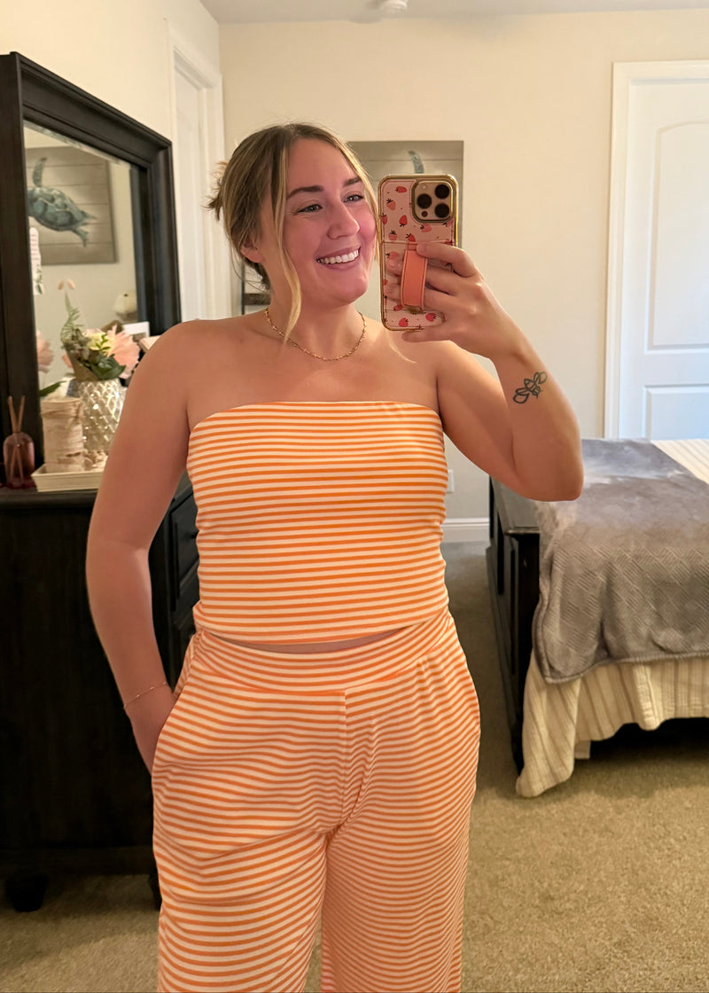 Orange Creamsicle Stripe Set