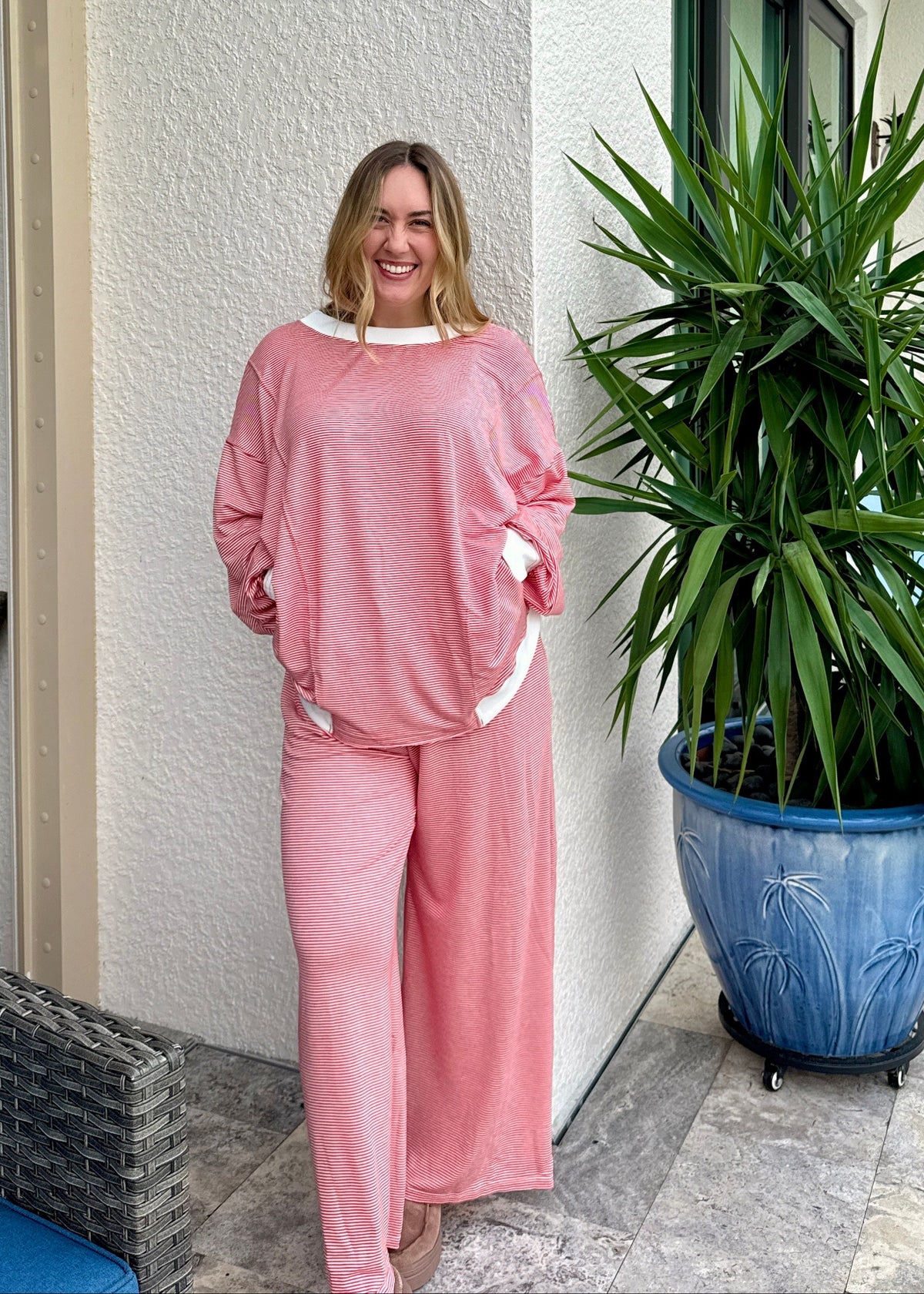 Red Reversible Twist Top