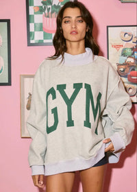Gym/Bed Reversible Mockneck Sweatshirt