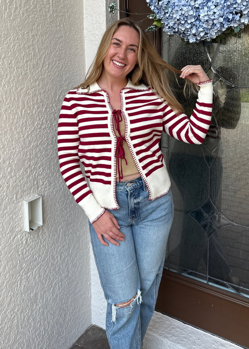 Autumn Spice Tie Cardigan