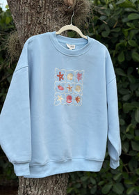 Baby Blue Beach Babe Crew