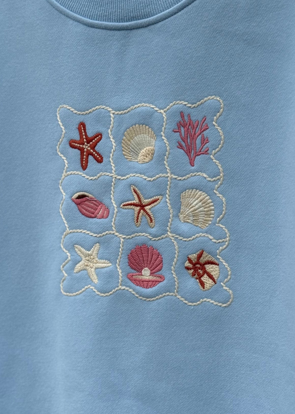 Baby Blue Beach Babe Crew