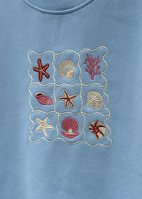 Baby Blue Beach Babe Crew