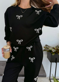 Bow Pullover - Black