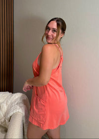 Coral Mineral Wash Active Dress