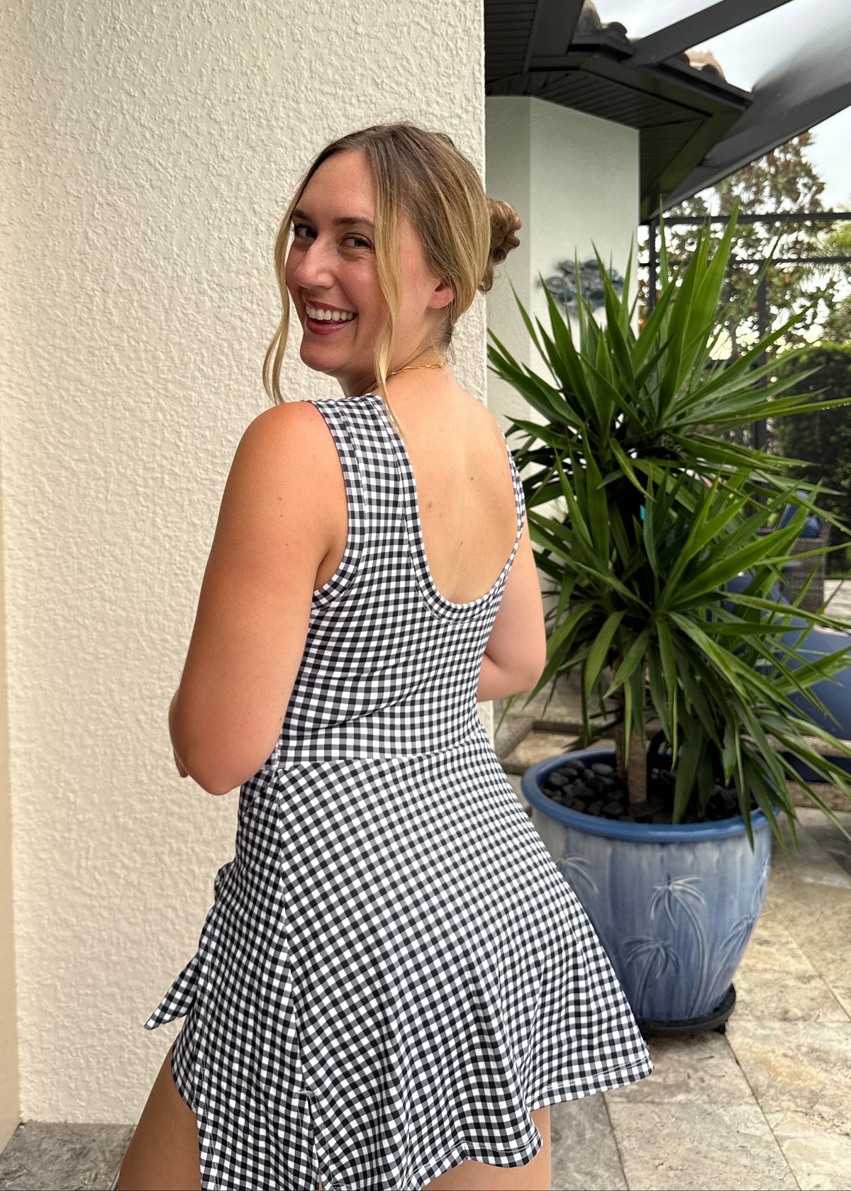 Active Dress - Black Gingham
