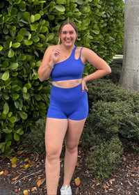 Blue Blaze Biker Shorts