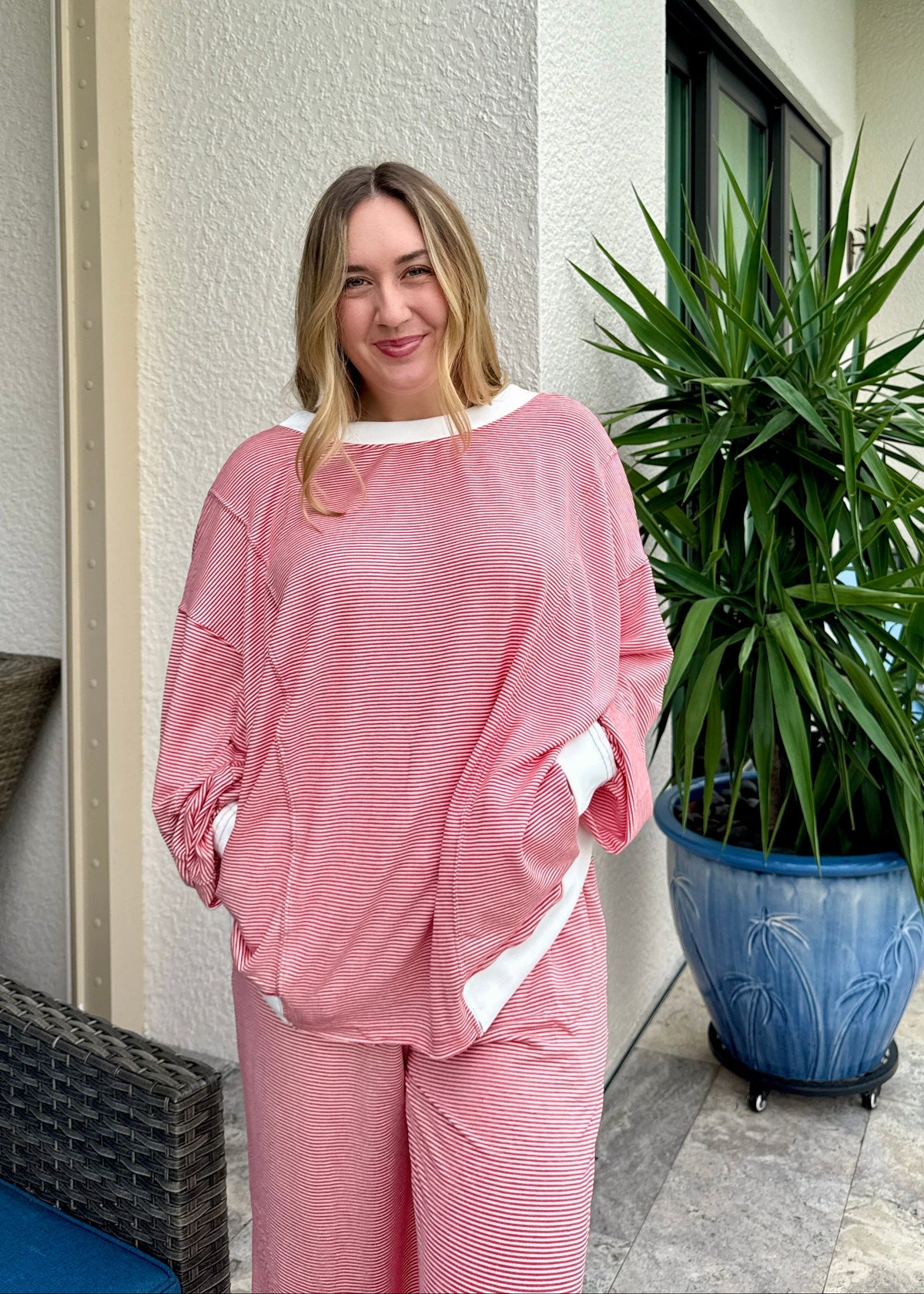 Red Reversible Twist Top