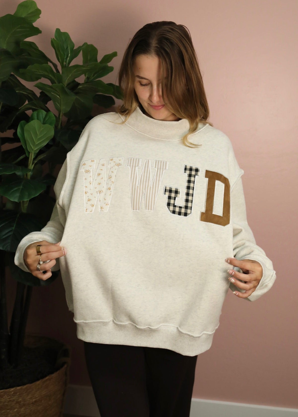 WWJD Mockneck Sweatshirt - Grey