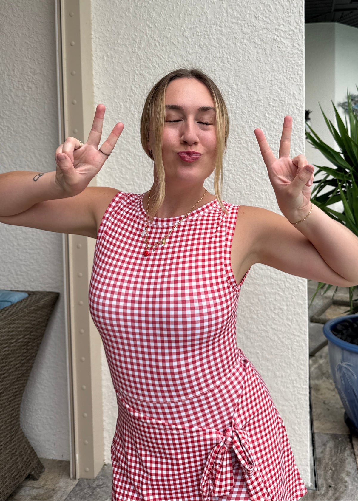 Active Dress - Red Gingham