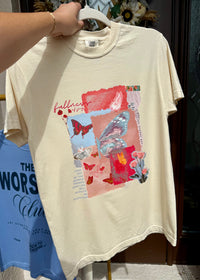 faith based tee shirt design with butterflies, fullness of joy t-shirt