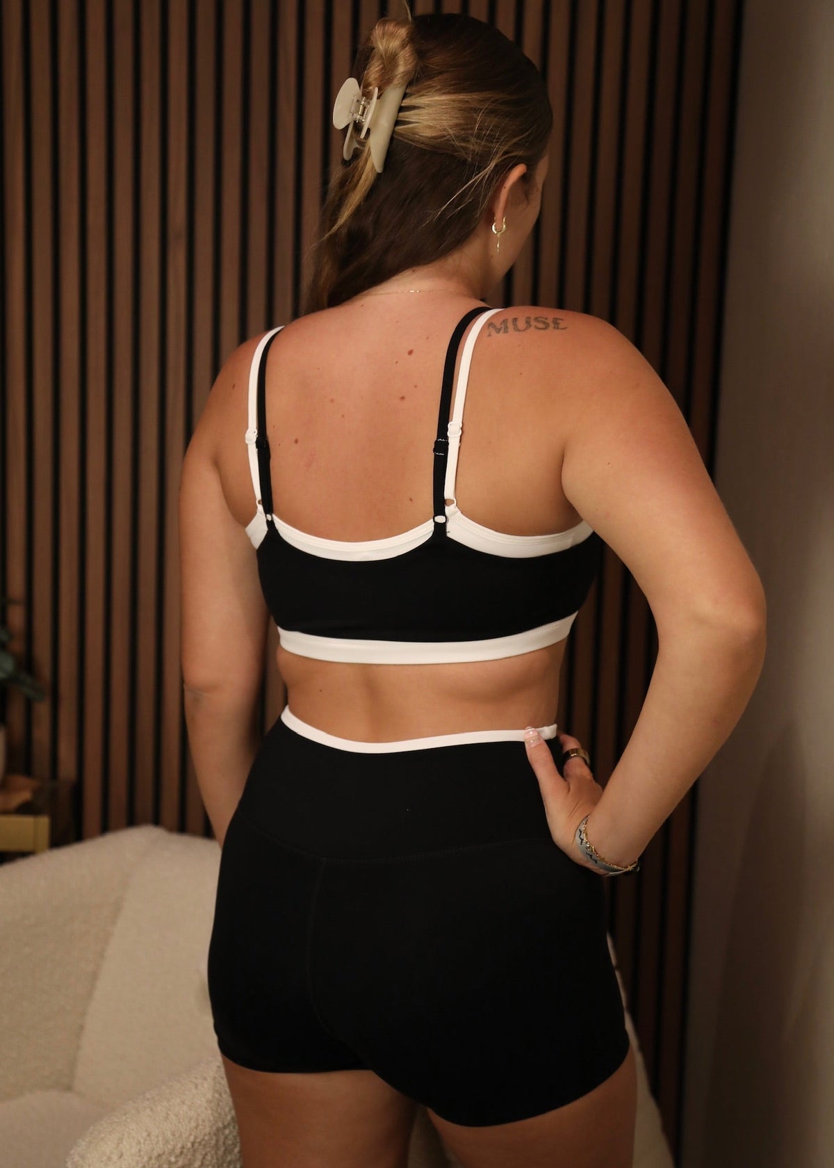 Double Layer Sports Bra - Black