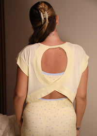 Lemon Keyhole Coverup Top