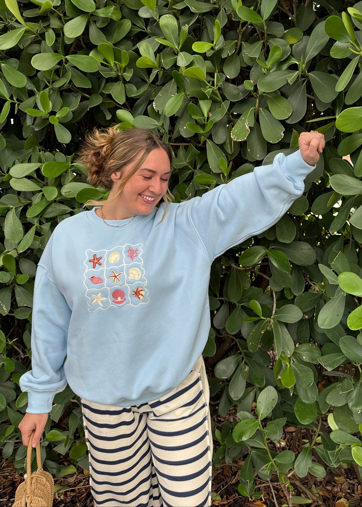 Baby Blue Beach Babe Crew