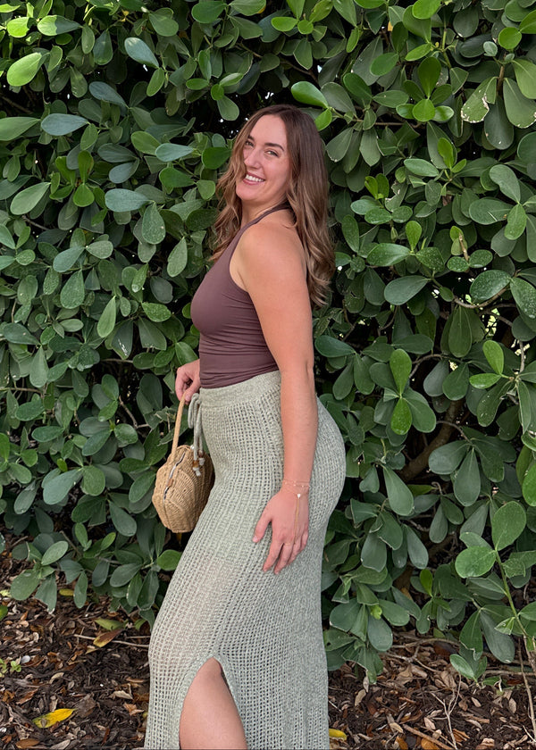 Barefoot Coast Maxi Skirt - Olive