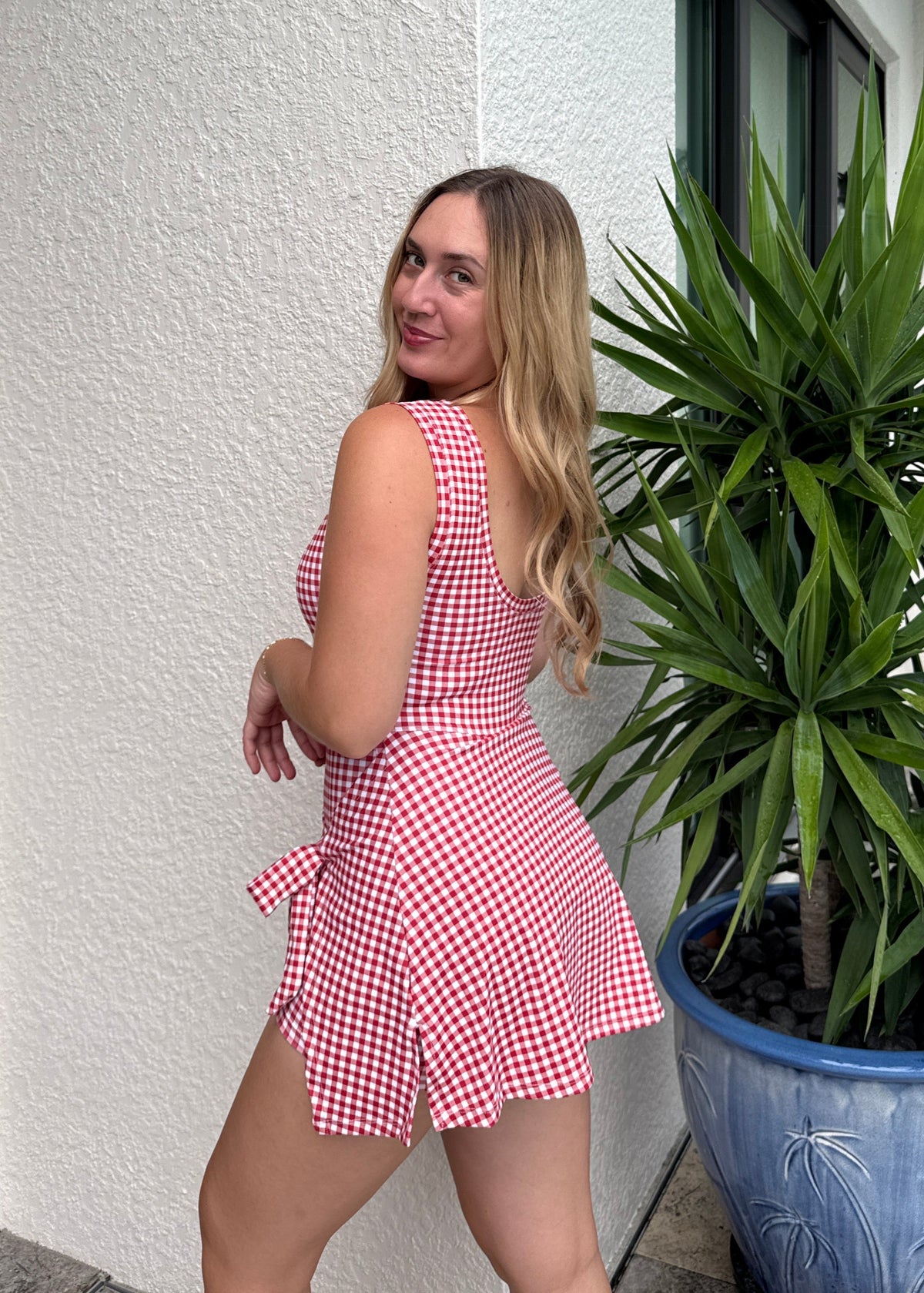 Active Dress - Red Gingham