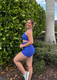 Blue Blaze Biker Shorts