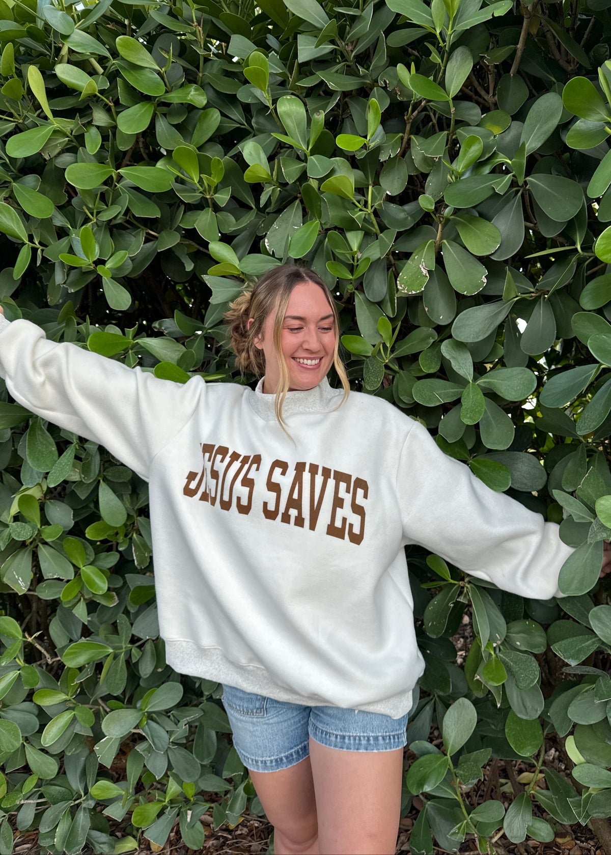 Reversible Mockneck - Cross/Jesus Saves
