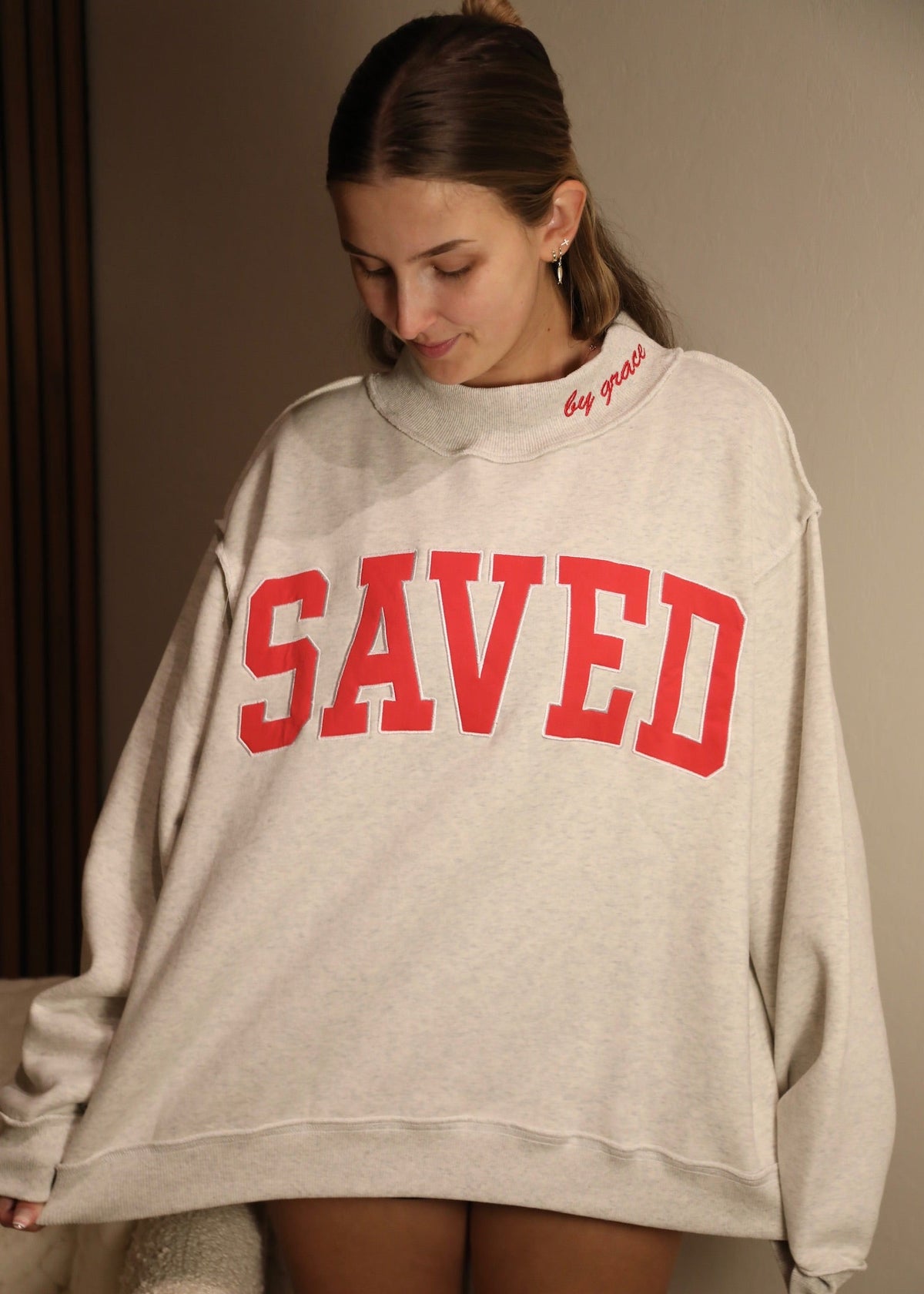 Saved Mockneck - Grey