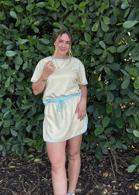 Yellow/Blue Skirt Set