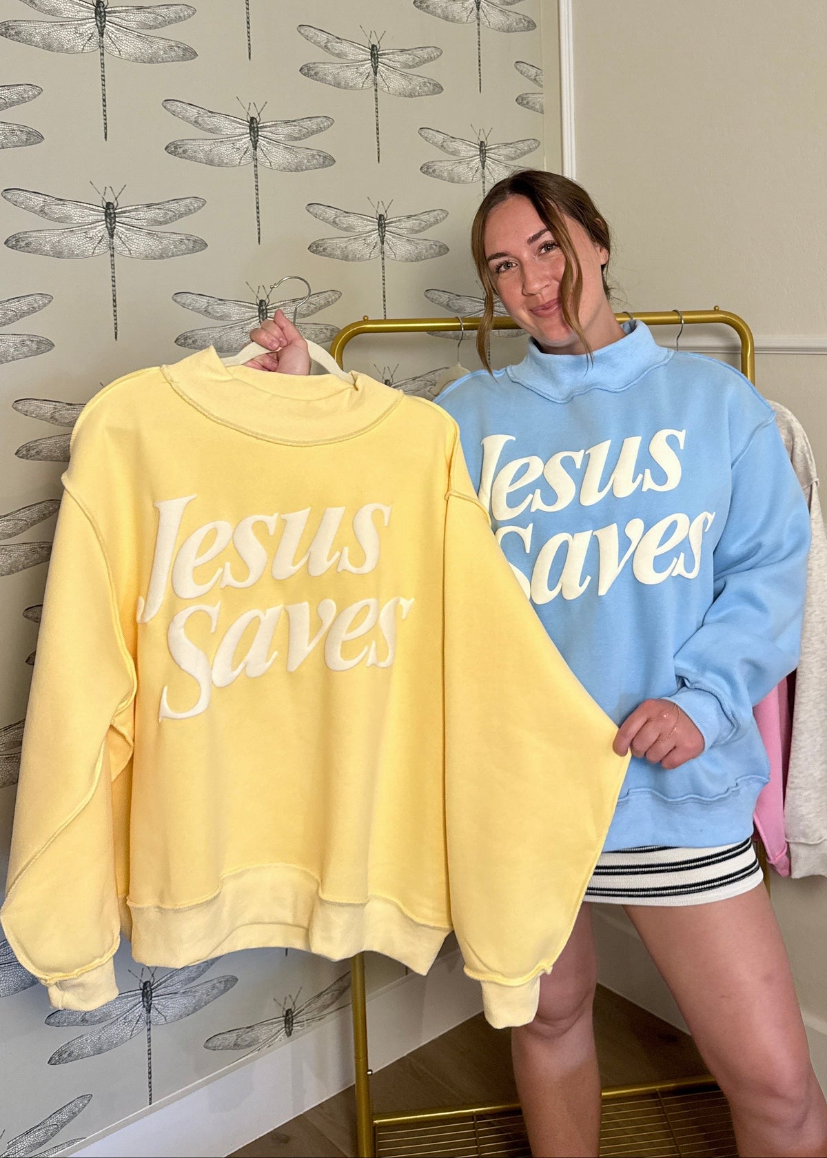 Jesus Saves Mockneck Sweatshirt