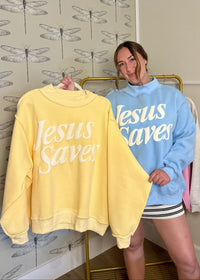 Jesus Saves Mockneck Sweatshirt