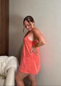 Coral Mineral Wash Active Dress