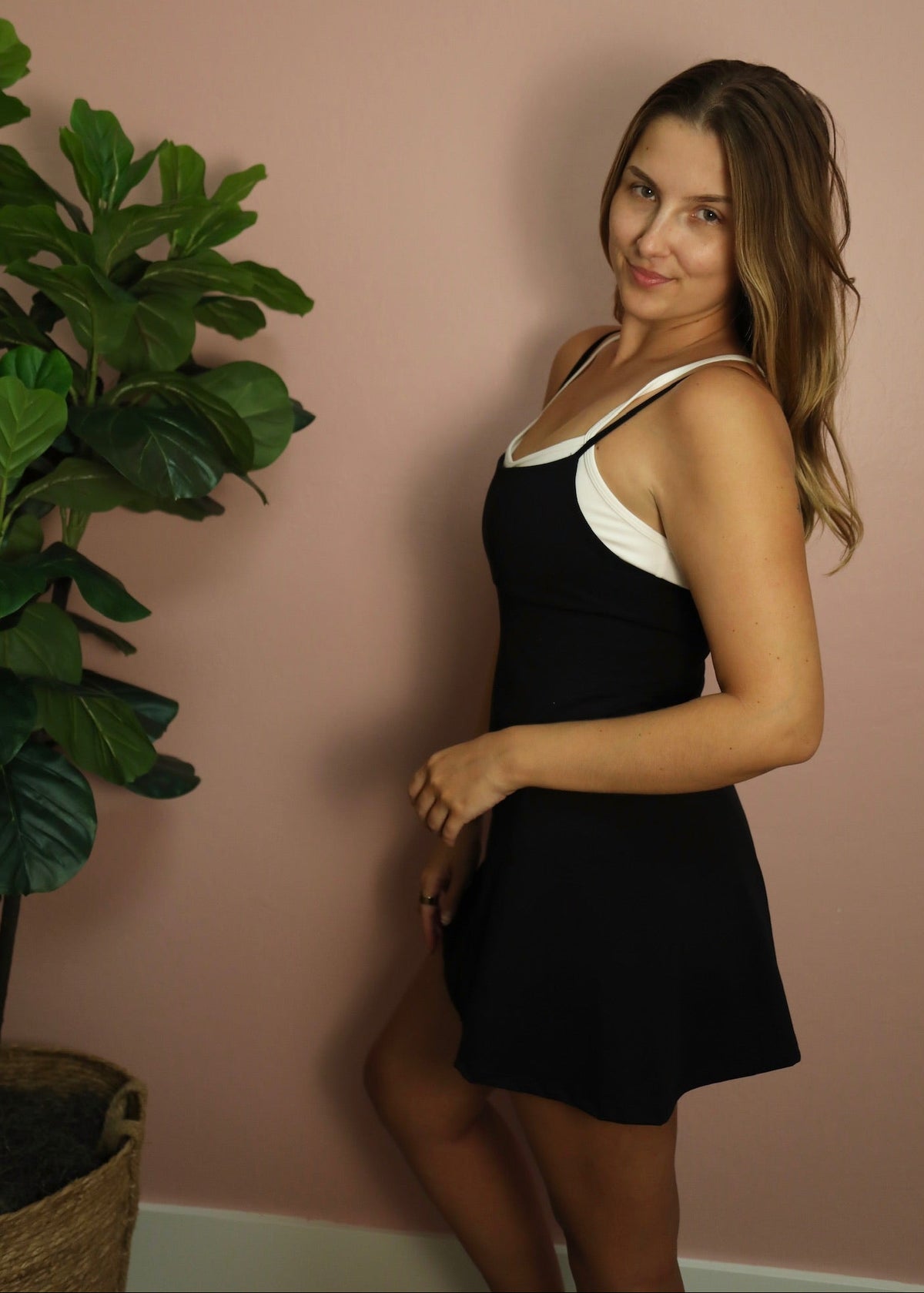 Double Layer Active Dress - Black