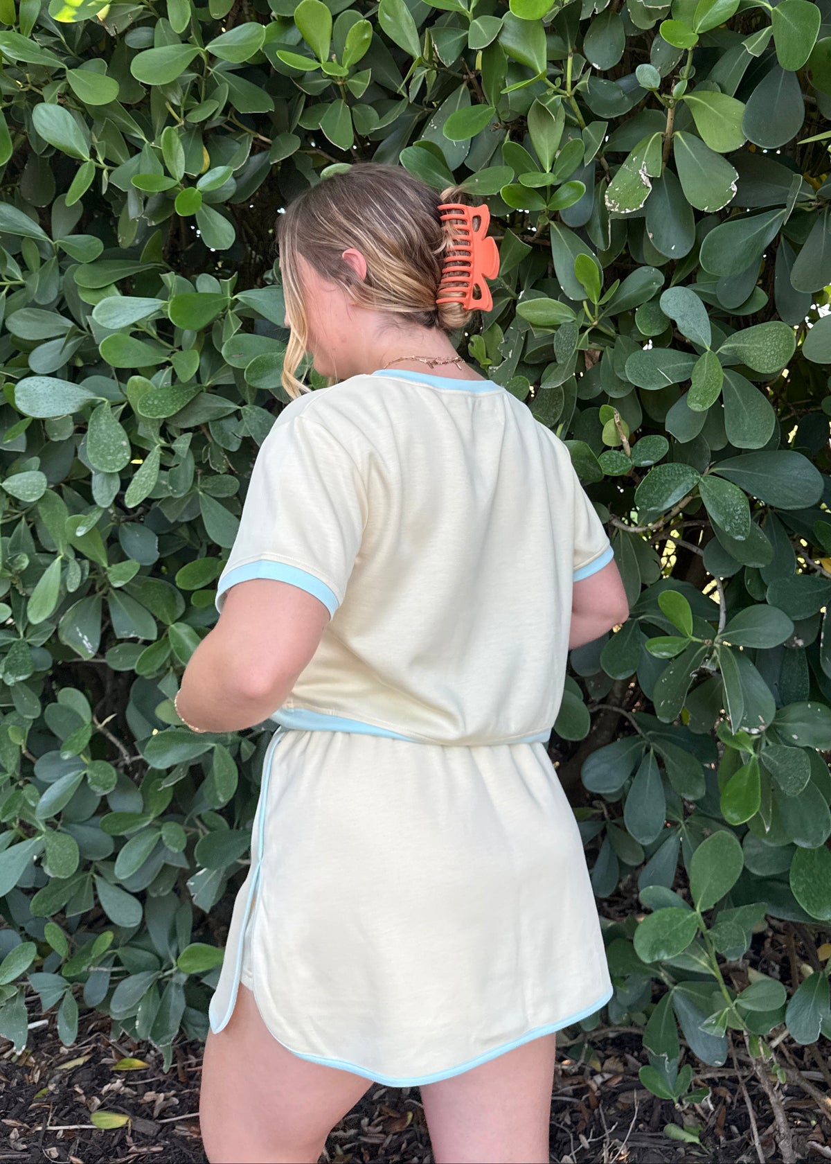 Yellow/Blue Skirt Set