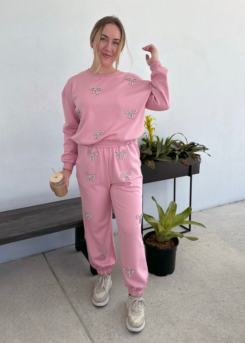 Bow Pullover - Pink