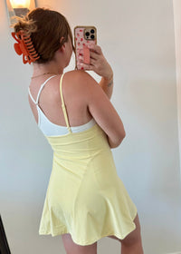 Double Layer Active Dress - Soft Yellow