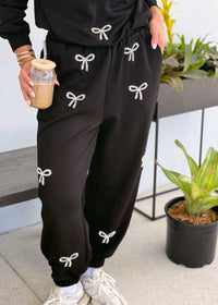 Bow Sweatpants - Black