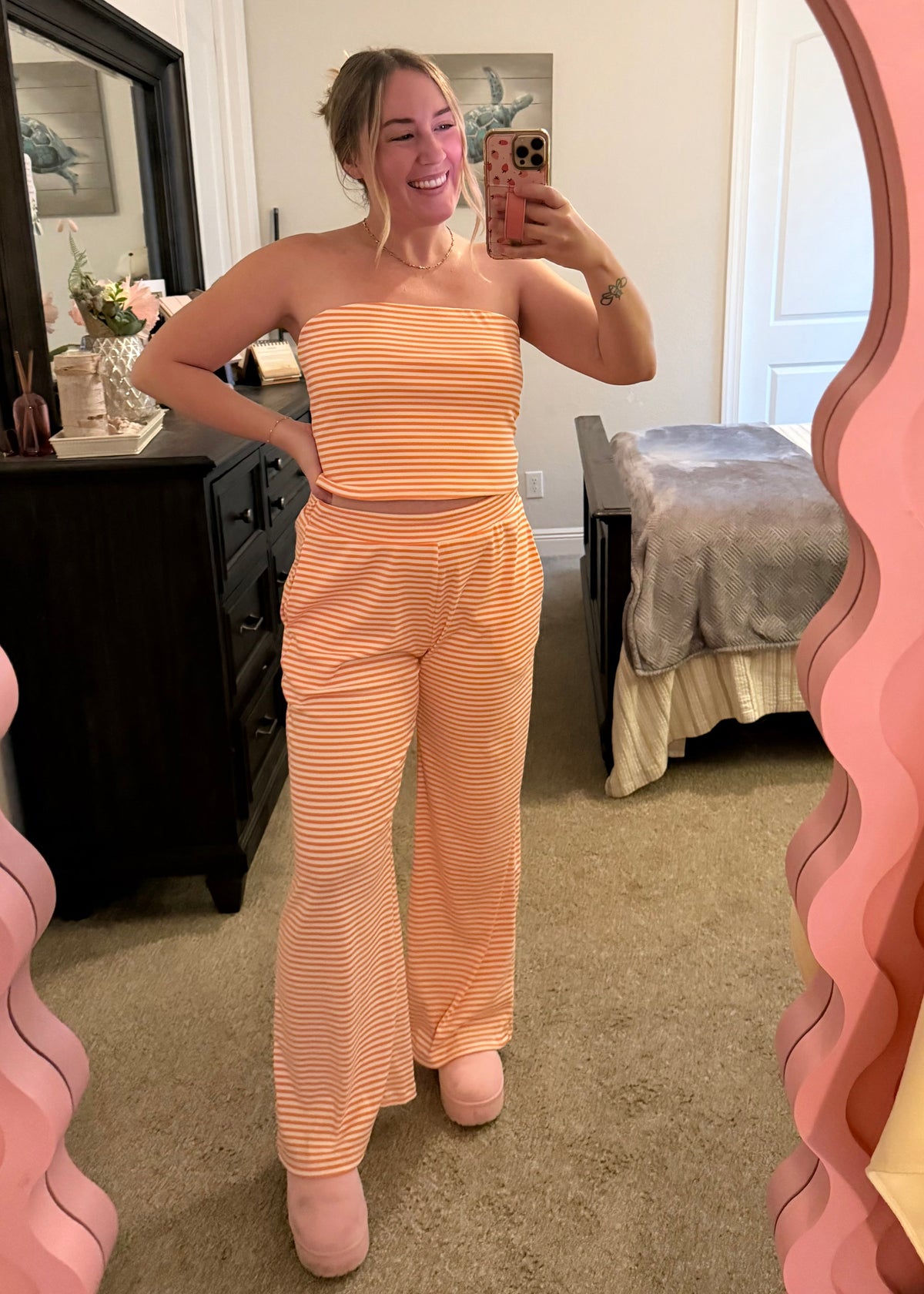 Orange Creamsicle Stripe Set