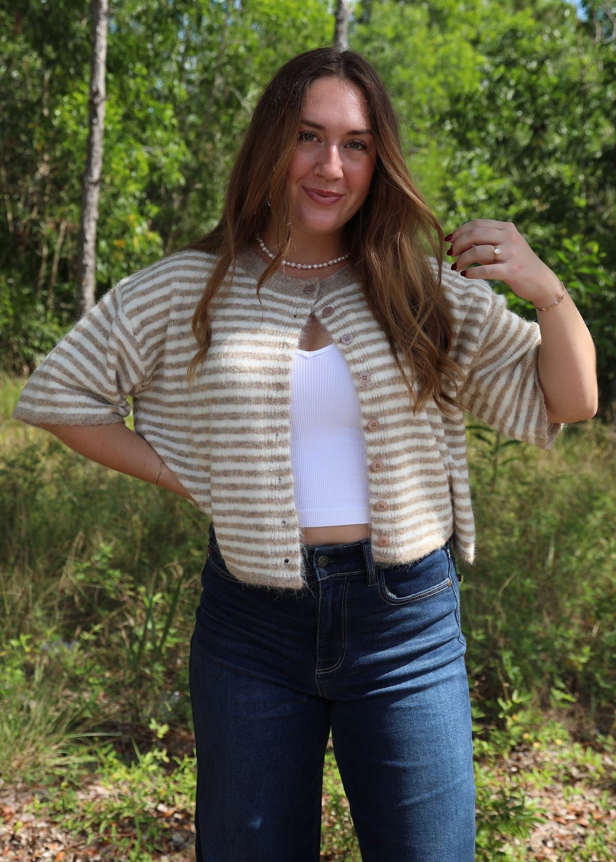 Chestnut Stripe Cardigan