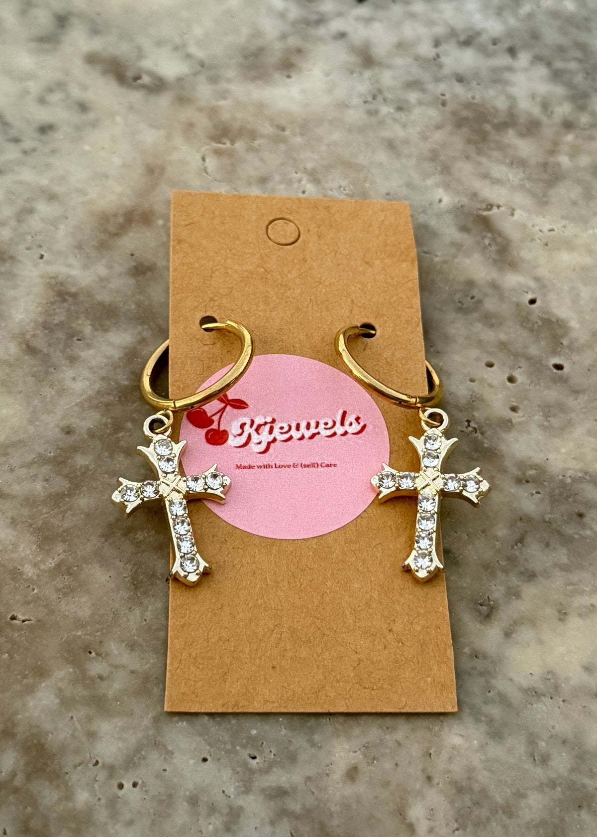 Psalm 91 Cross Earrings