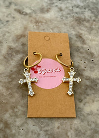 Psalm 91 Cross Earrings