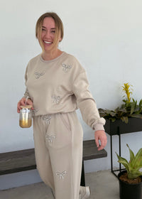 Bow Pullover - Tan