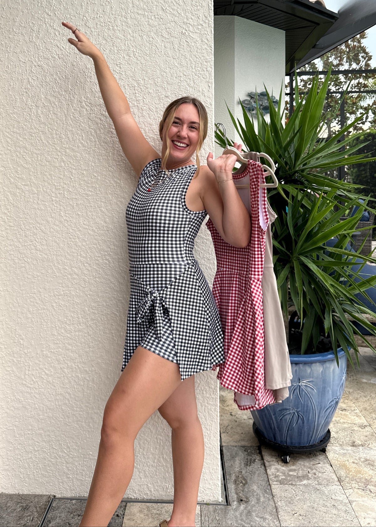 Active Dress - Black Gingham