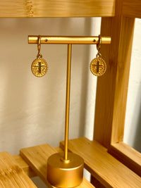 Golden Days Cross Earrings
